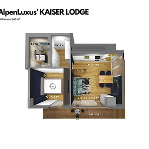  Apartment Kaiser Lodge by AlpenLuxus mit Pool&Tiefgaragenstellplatz